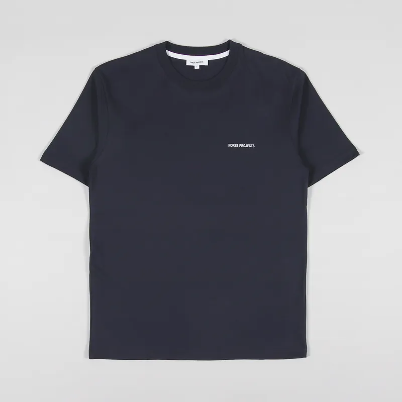 Norse Projects Johannes Standard Logo T Shirt Dark Navy