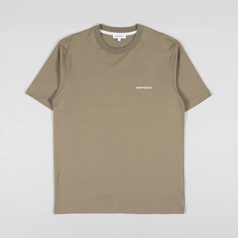 Norse Projects Johannes Standard Logo T Shirt Utility Khaki