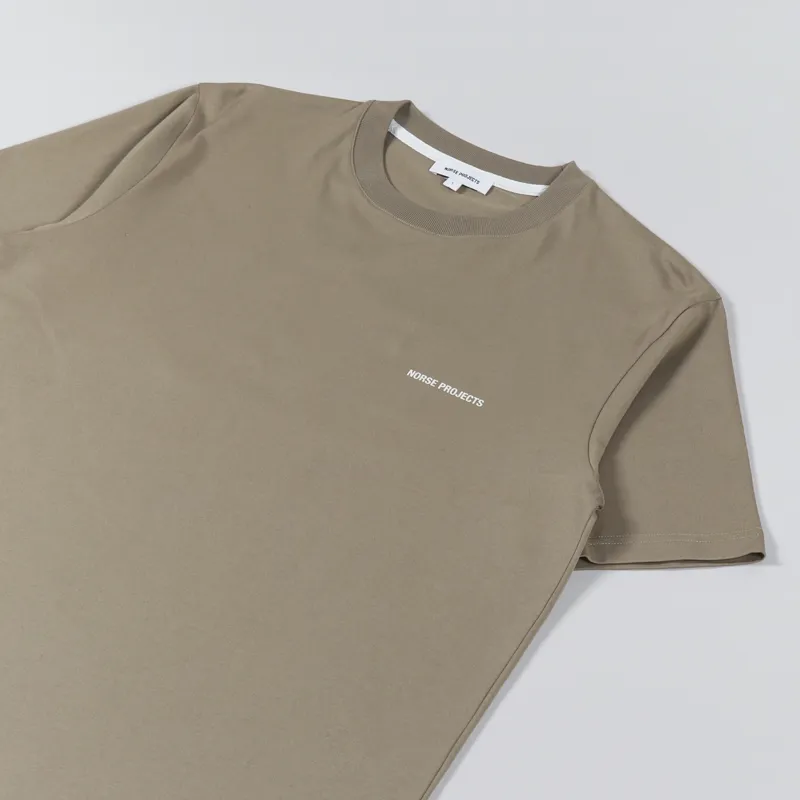 Norse Projects Johannes Standard Logo T Shirt Utility Khaki-2