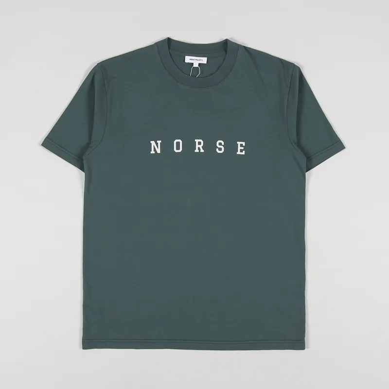 Norse Projects Johannes Varsity Logo T Shirt Green