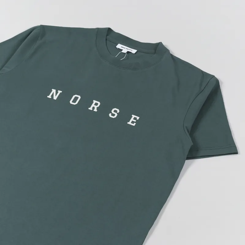 Norse Projects Johannes Varsity Logo T Shirt Green-2