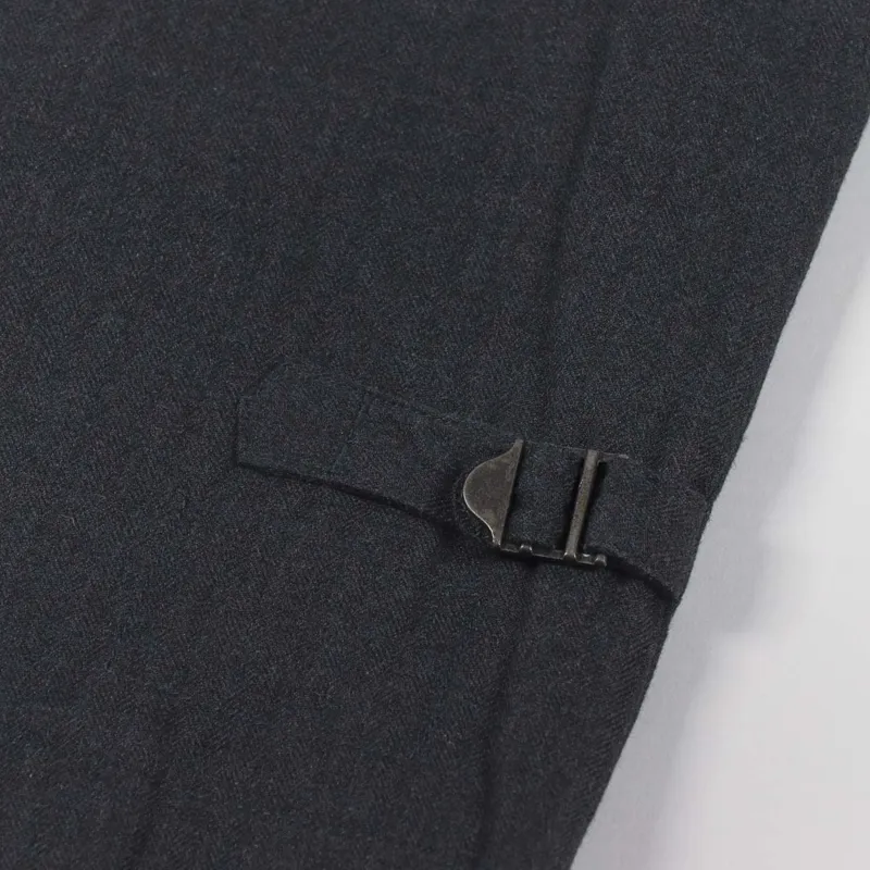 Universal Works Jojo Anglers Waistcoat Charcoal Herringbone Cotton-11