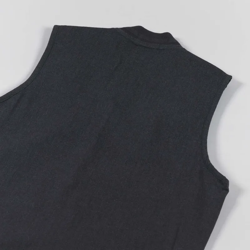 Universal Works Jojo Anglers Waistcoat Charcoal Herringbone Cotton-5
