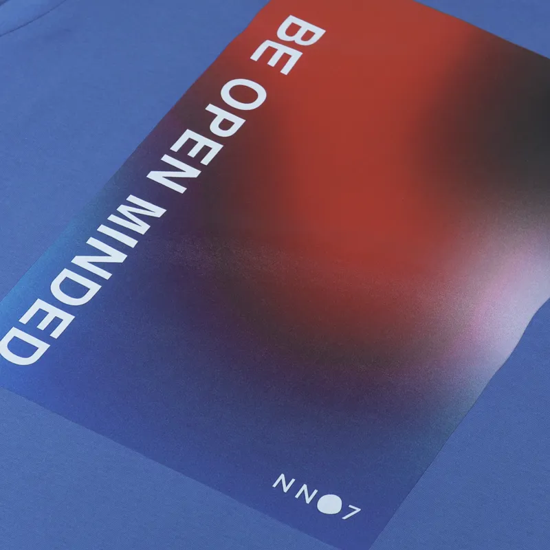 NN07 Jorah Print T Shirt Bright Cobalt-4