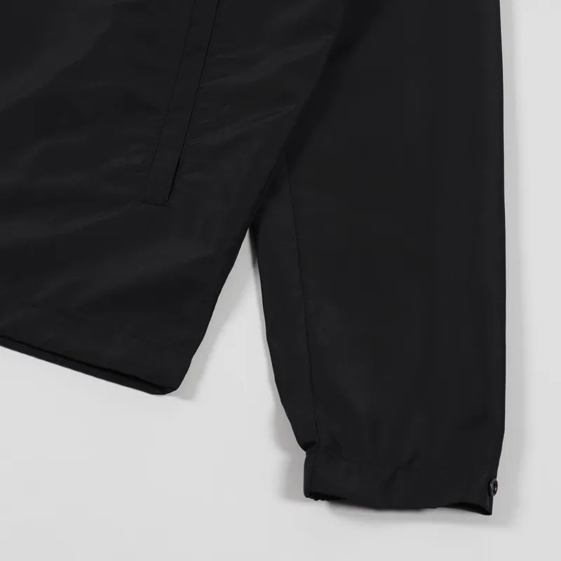 Nudie Jeans Mens Lightweight Logo Josef Coach Jacket Black