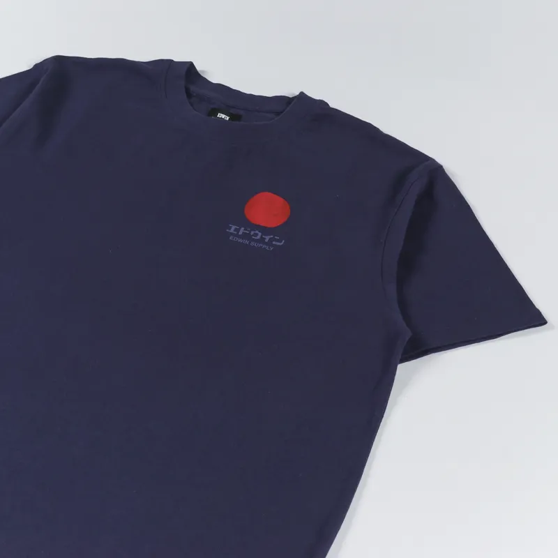 Edwin Japanese Sun Supply T Shirt Maritime Blue-2