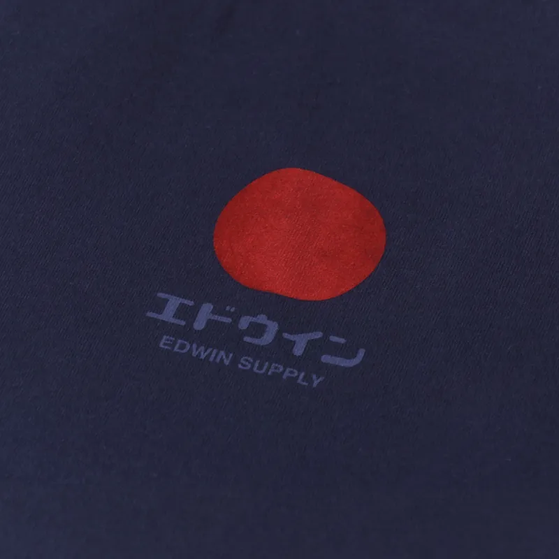 Edwin Japanese Sun Supply T Shirt Maritime Blue-1