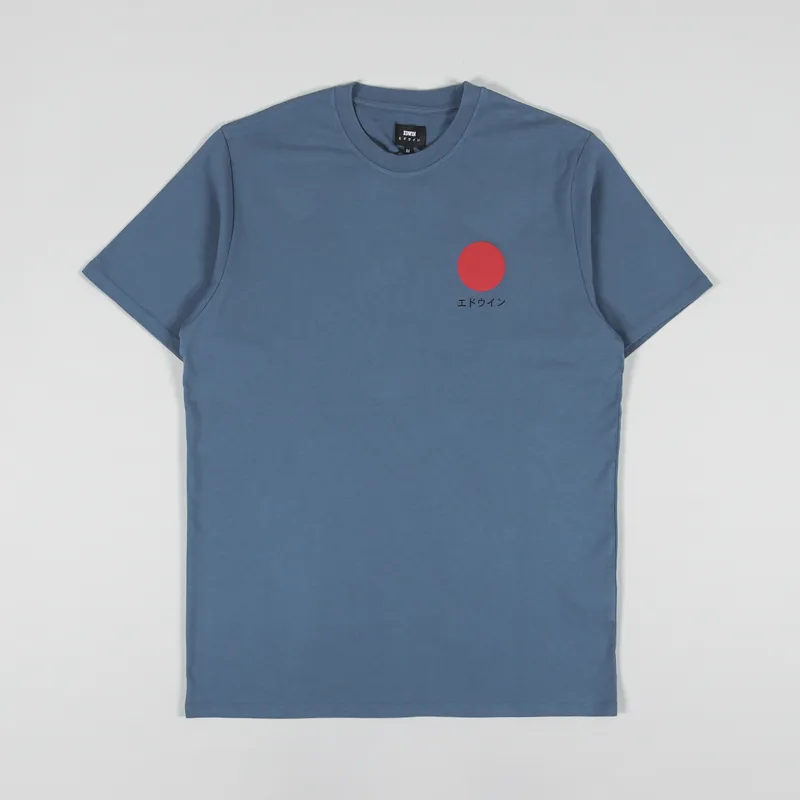Edwin Mens Short Sleeve Japanese Sun T Shirt Bering Sea
