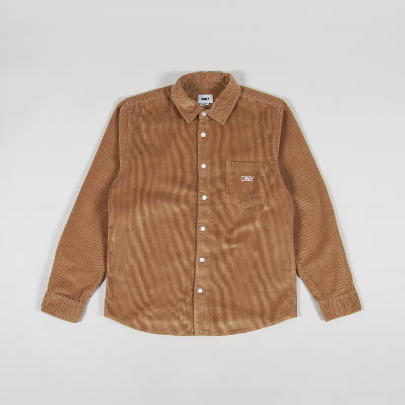Obey Julian Woven Shirt Shirt Brown Sugar