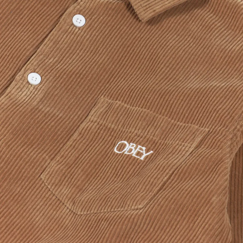 Obey Julian Woven Shirt Shirt Brown Sugar-7
