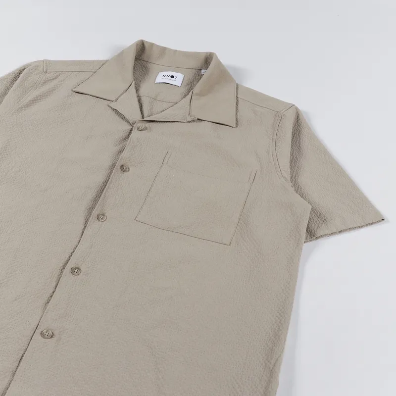 NN07 Julio Short Sleeve Shirt Greige-2