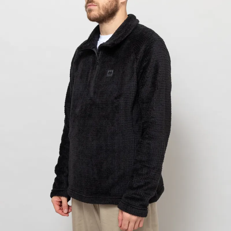 66 North Hrannar Alpha Zip Neck Fleece Black-1
