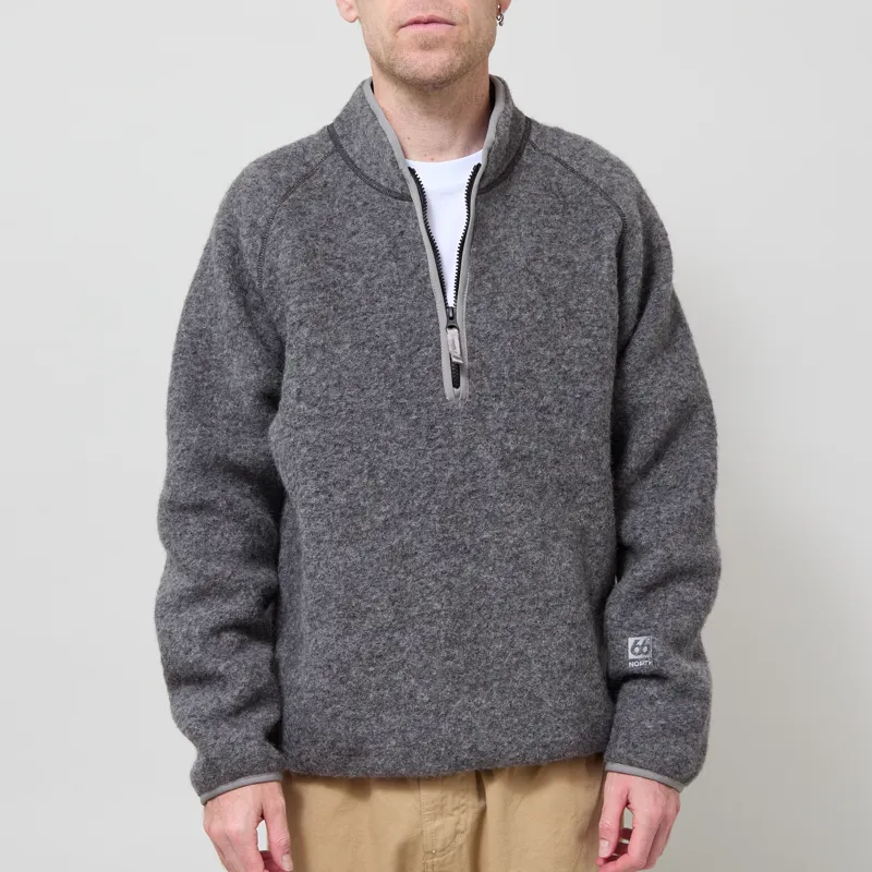 66 North Kaldi Half Zip Ash Grey