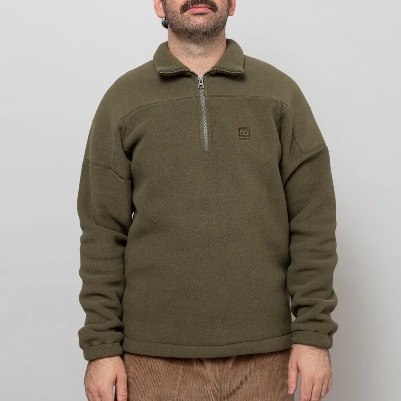 66 North Esja Half Zip Fleece Light Kelp