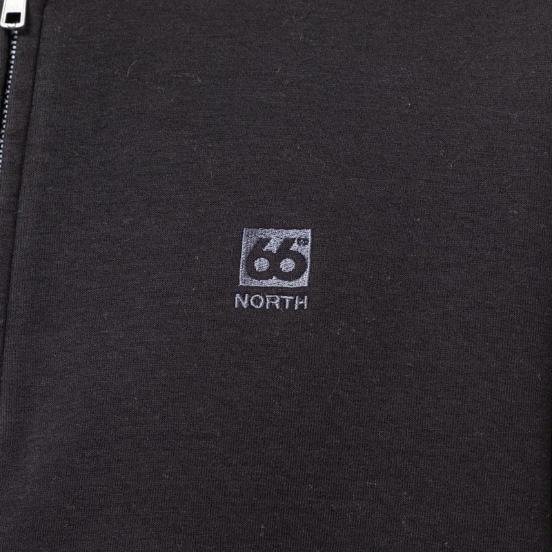 66 North Dyngja Zipped Hoodie Black-12