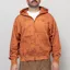 66 North Dyngja Zipped Hoodie Fisherman Print Orange