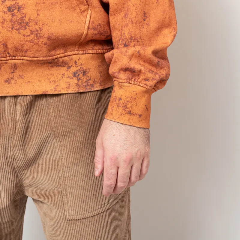 66 North Dyngja Zipped Hoodie Fisherman Print Orange-10