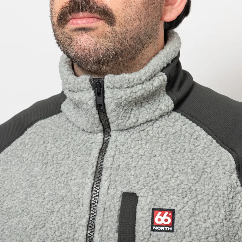 66 North Tindur Technical Shearling Jacket Stone-11