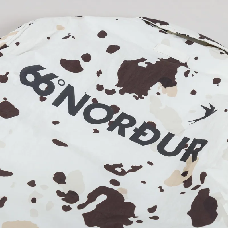 66 North Grotta Denim Shirt Jacket Eggshell Print-6