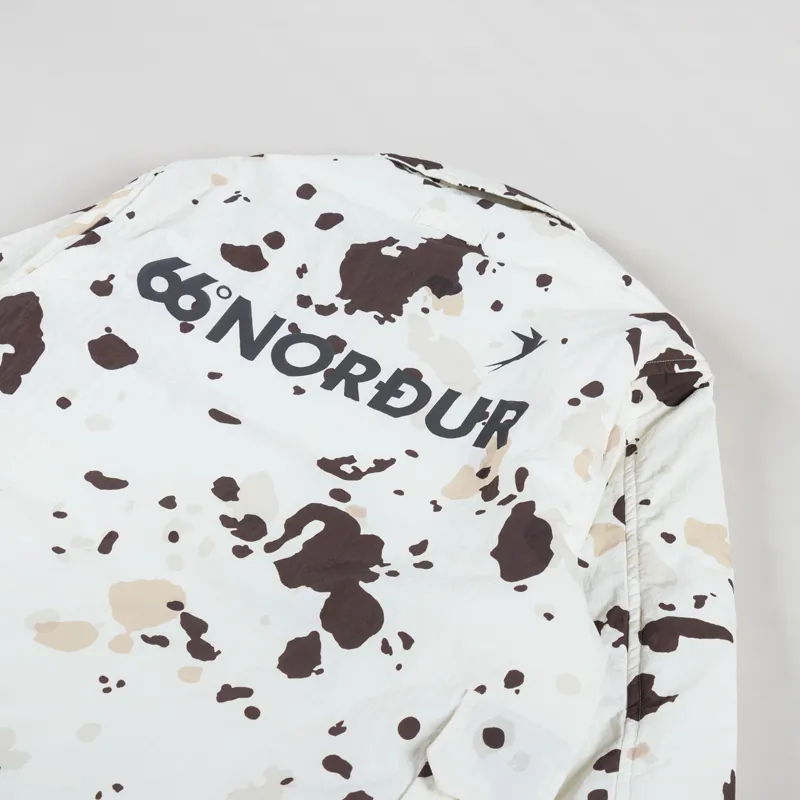 66 North Grotta Denim Shirt Jacket Eggshell Print-5