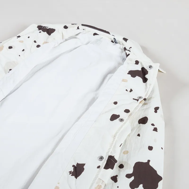 66 North Grotta Denim Shirt Jacket Eggshell Print-4