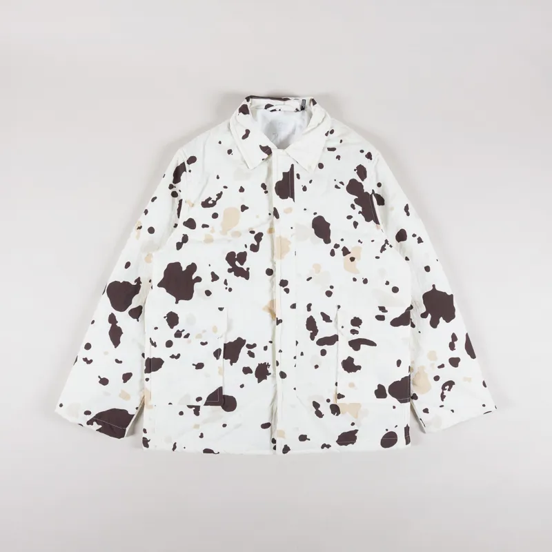 66 North Grotta Denim Shirt Jacket Eggshell Print