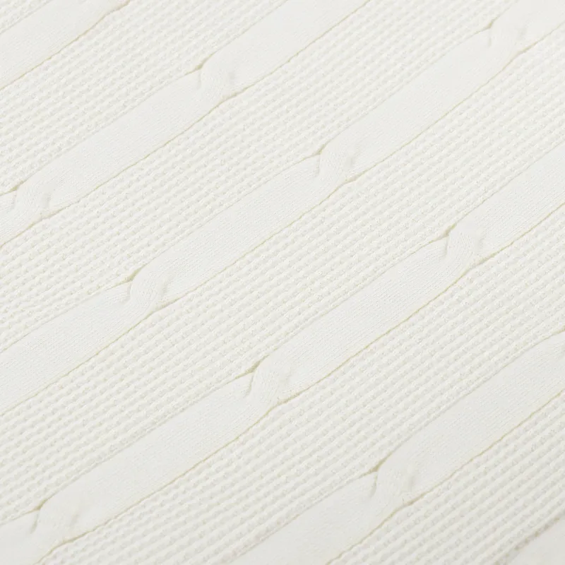 Fred Perry Textured Cable Knit Shirt Ecru-4