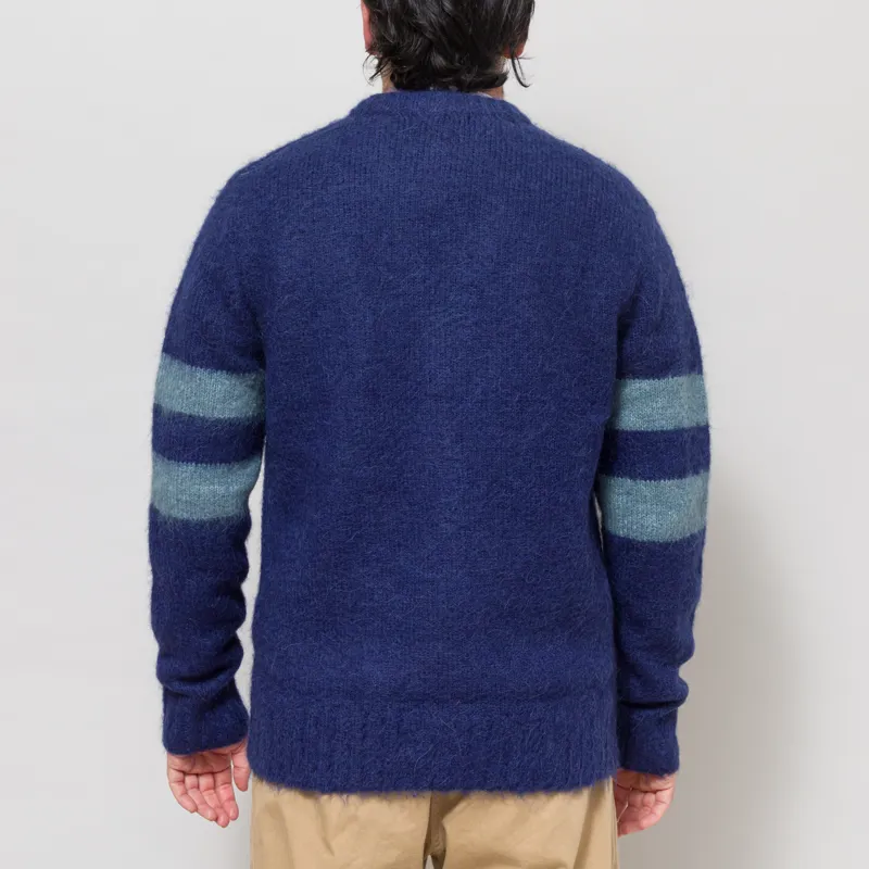 Fred Perry Chunky Tipped Sleeve Cardigan French Navy-3