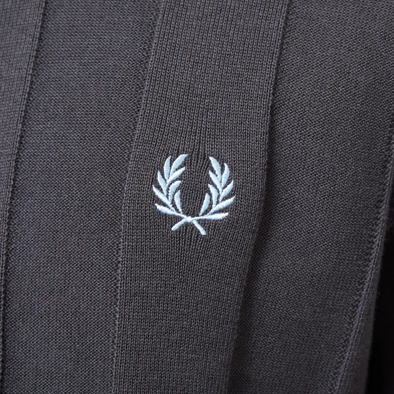 Fred Perry Tonal Vertical Stripe Shirt Anchor Grey-6