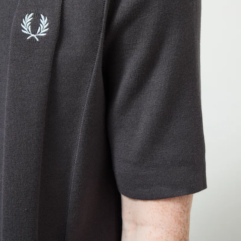 Fred Perry Tonal Vertical Stripe Shirt Anchor Grey-5