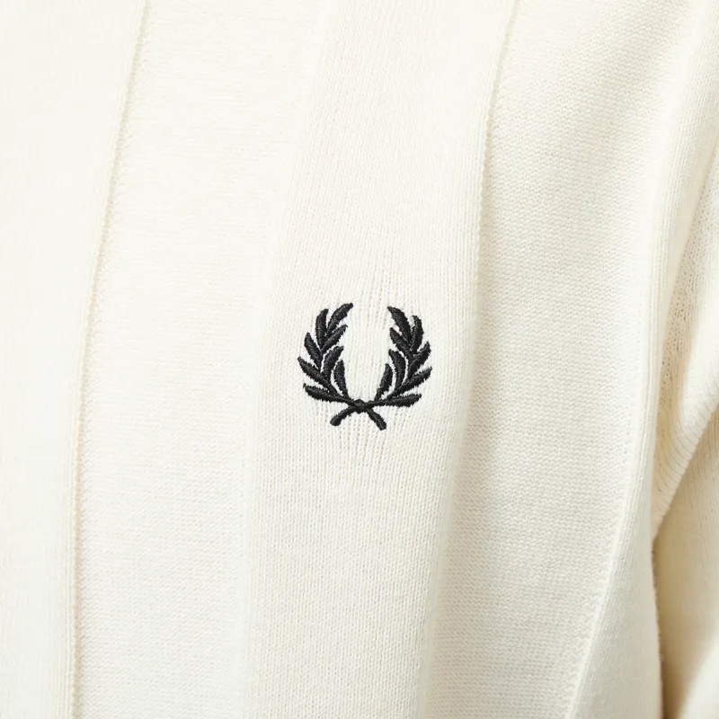 Fred Perry Tonal Vertical Stripe Shirt Ecru-5