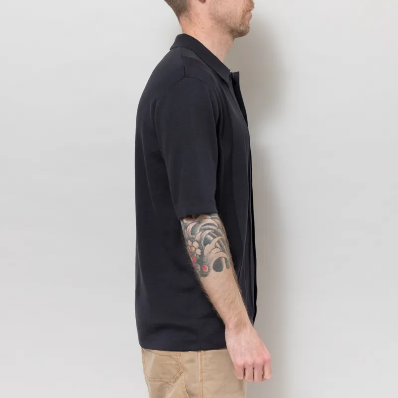 Fred Perry Tonal Vertical Stripe Shirt Navy-4