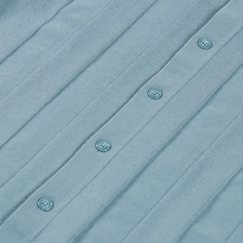 Fred Perry Tonal Vertical Stripe Shirt Stockport Blue-4