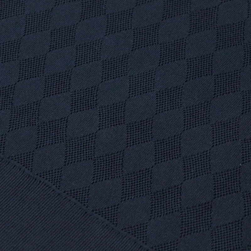 Fred Perry Pointelle Knitted Shirt Navy-4