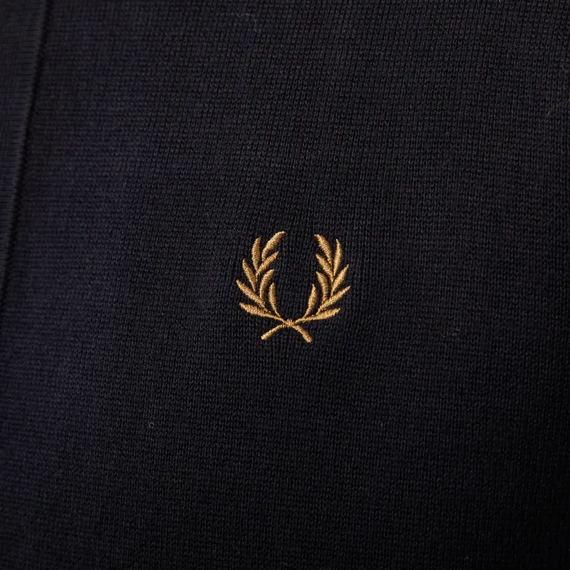 Fred Perry Knitted Overshirt Black-4