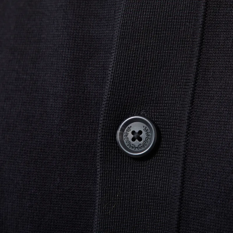 Fred Perry Knitted Overshirt Black-5