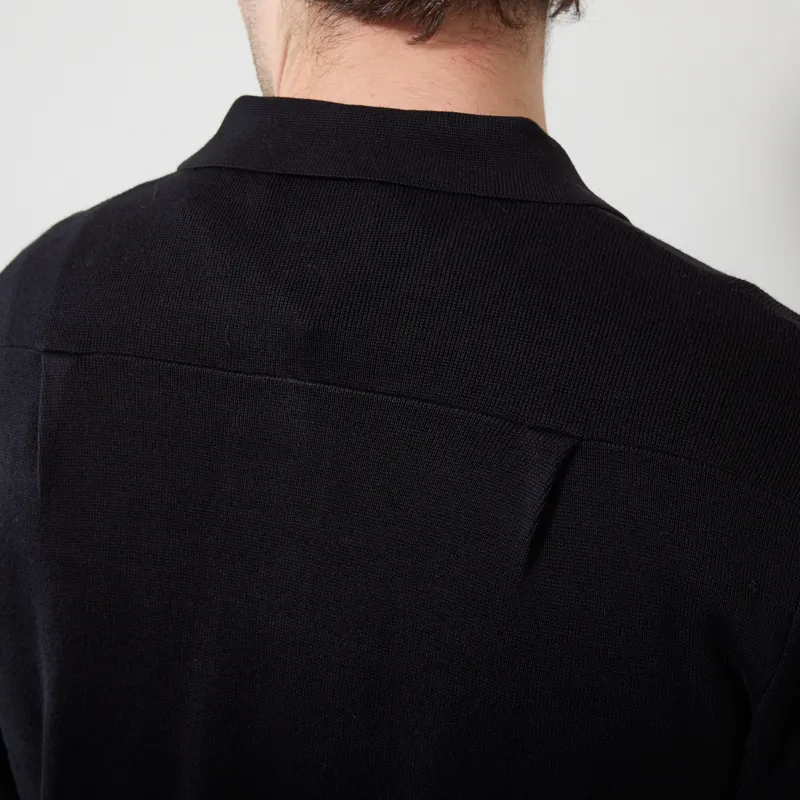 Fred Perry Knitted Overshirt Black-9