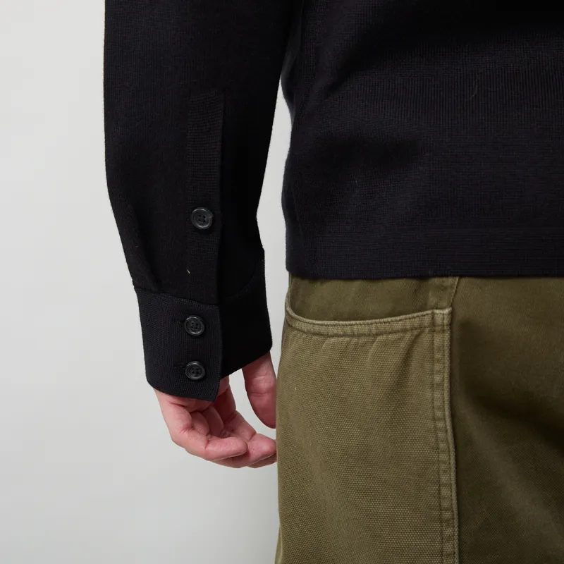 Fred Perry Knitted Overshirt Black-10