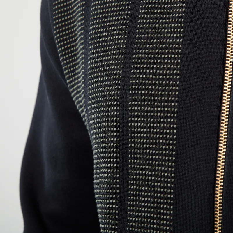 Fred Perry Textured Panel Zip Cardigan Black-5