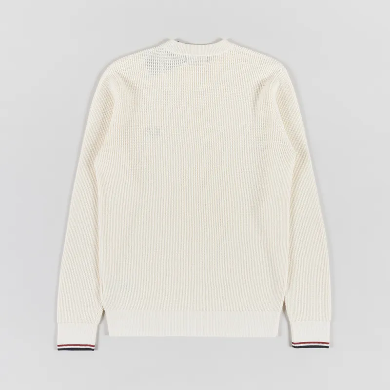 Fred Perry Waffle Stitch Jumper Ecru-1