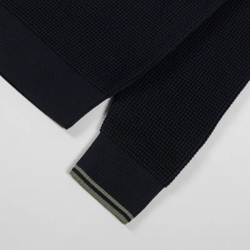 Fred Perry Waffle Stitch Jumper Black-5