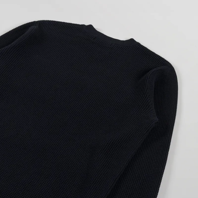 Fred Perry Waffle Stitch Jumper Black-3