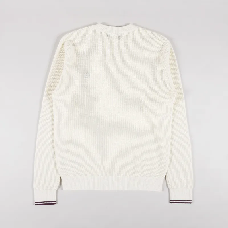 Fred Perry Waffle Stitch Jumper Ecru-1