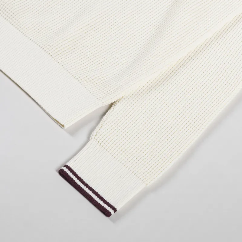 Fred Perry Waffle Stitch Jumper Ecru-7