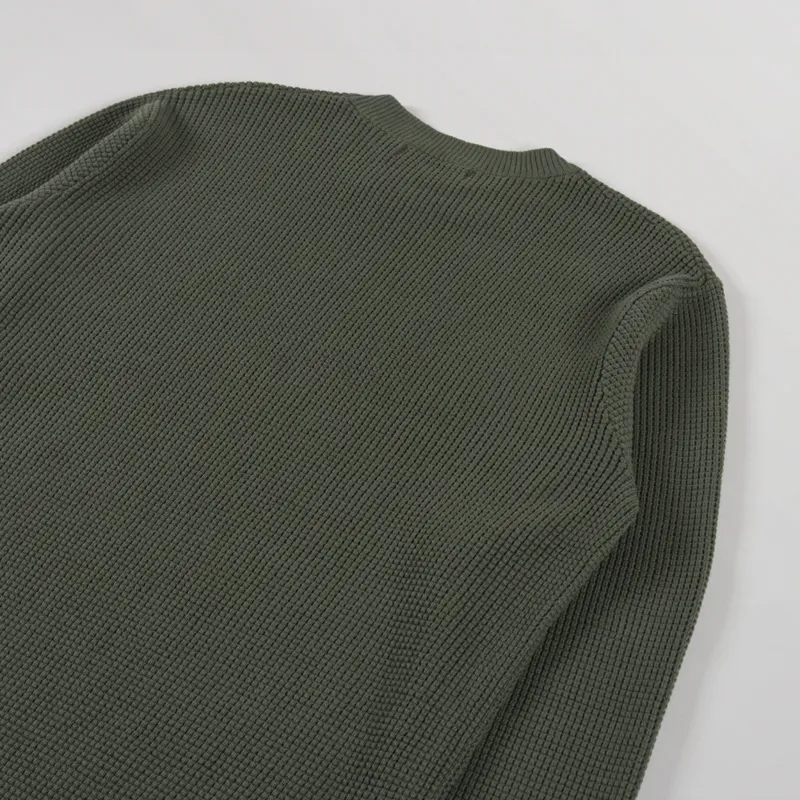 Fred Perry Waffle Stitch Jumper Laurel Wreath Green-3
