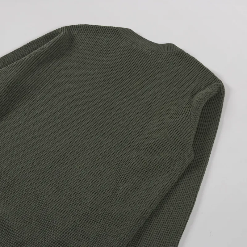 Fred Perry Waffle Stitch Jumper Laurel Wreath Green-3