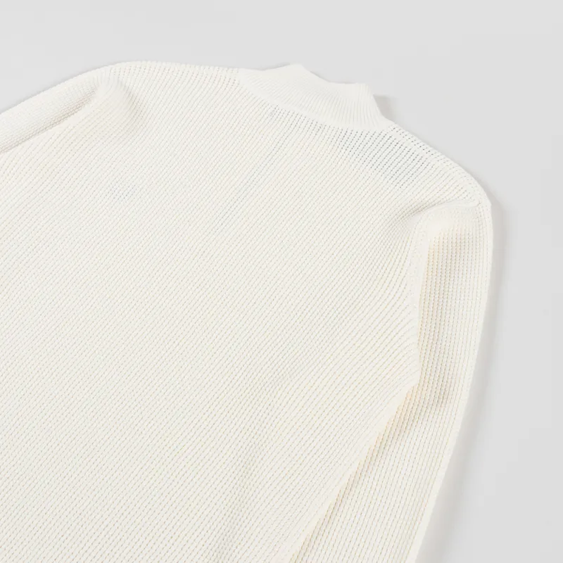 Fred Perry Waffle Stitch Half Zip Jumper Ecru-3