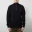 Fred Perry Waffle Stitch Half Zip Jumper Black
