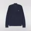 Fred Perry Waffle Stitch Half Zip Jumper Dark Airforce