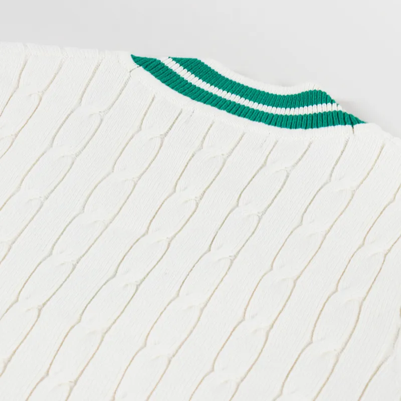 Fred Perry Cable Knit Tennis Tank Ecru-3